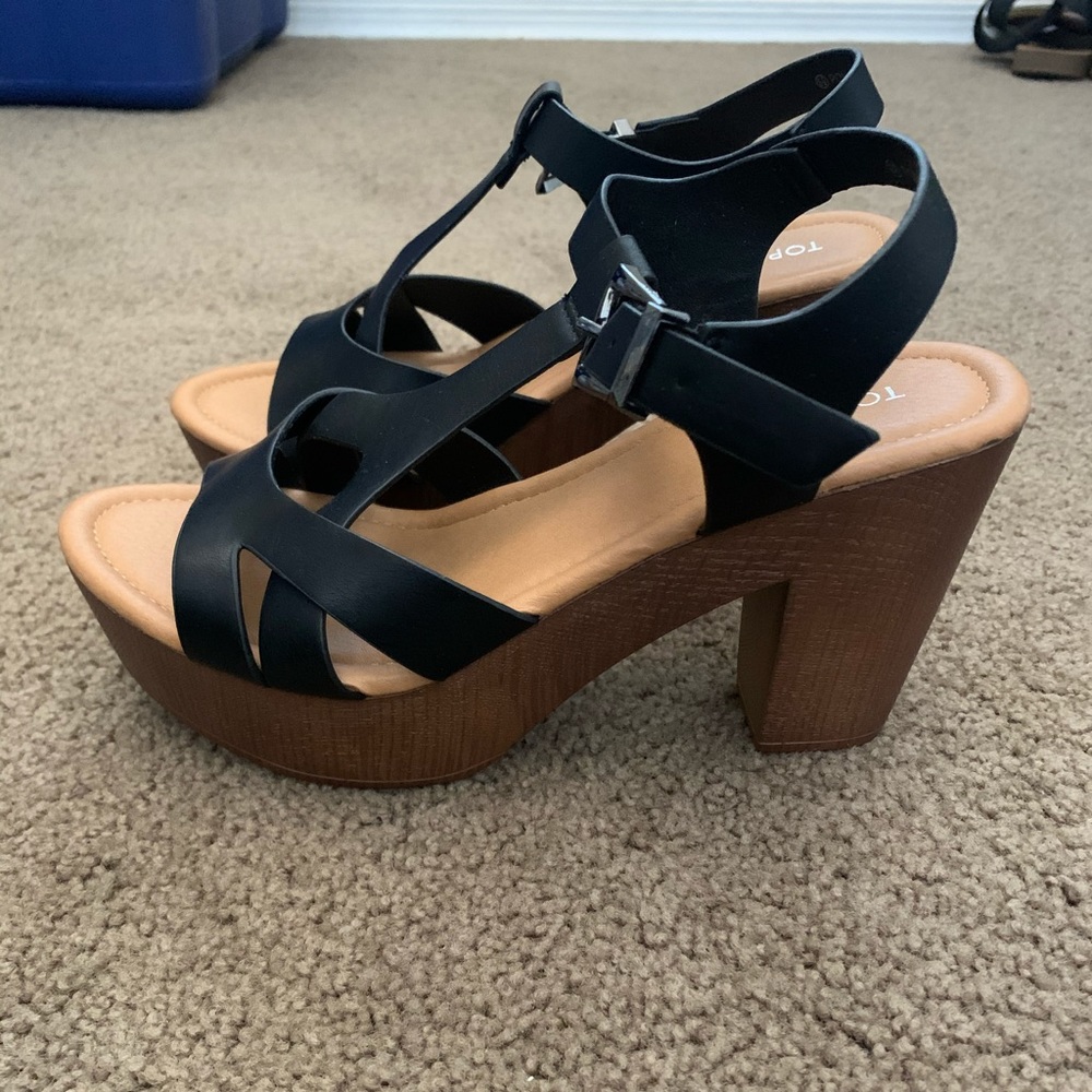 Top moda- pony 9 plataform sandal black